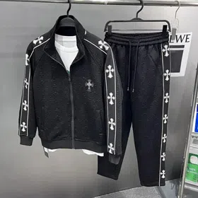 Chrome Hearts New Stand Collar Zip-Up Sweatshirt Tracksuit-4749  