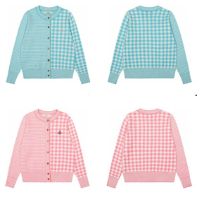 Vivienne Westwood's new versatile embroidered plaid cardigan-6379  