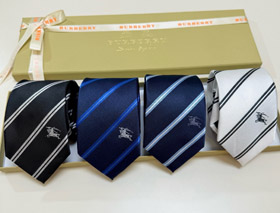 Burberry Classic Striped Knight Emblem Silk Tie-6588  